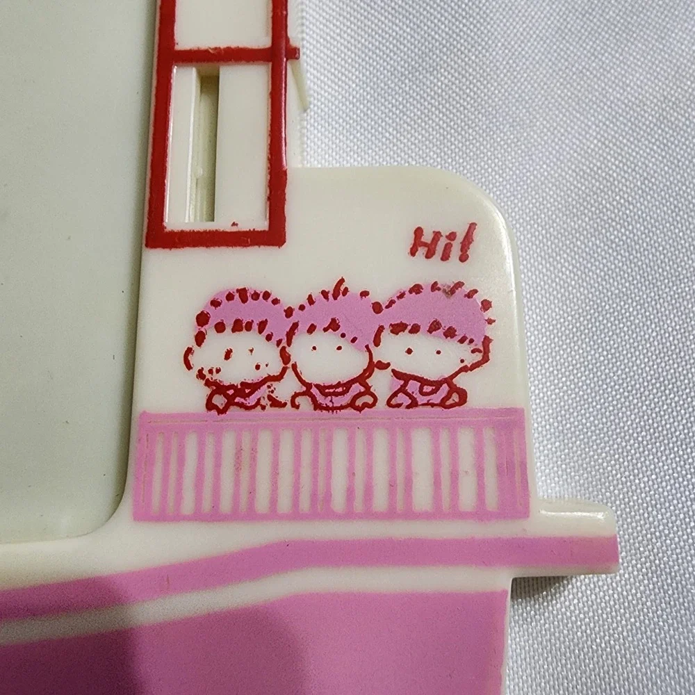 Vintage Pink Steamboat Riverboat Plastic Picture Frame Kawaii Retro Decor